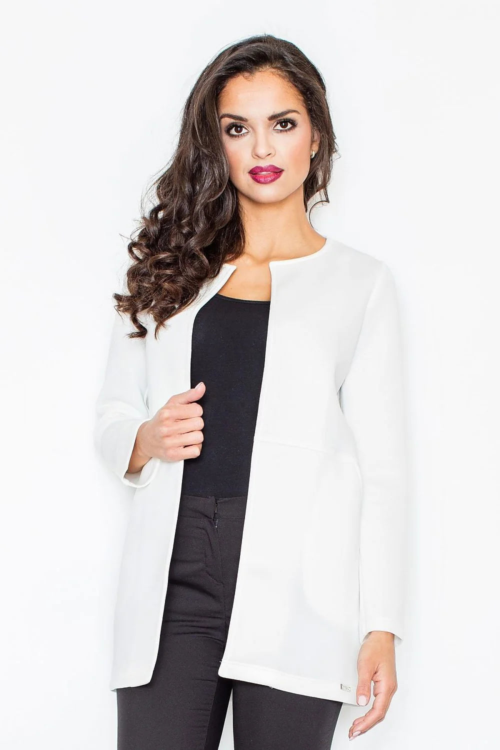 Veste grise coton classique coupe droite élégante confort quotidien mode féminine décontractée chic