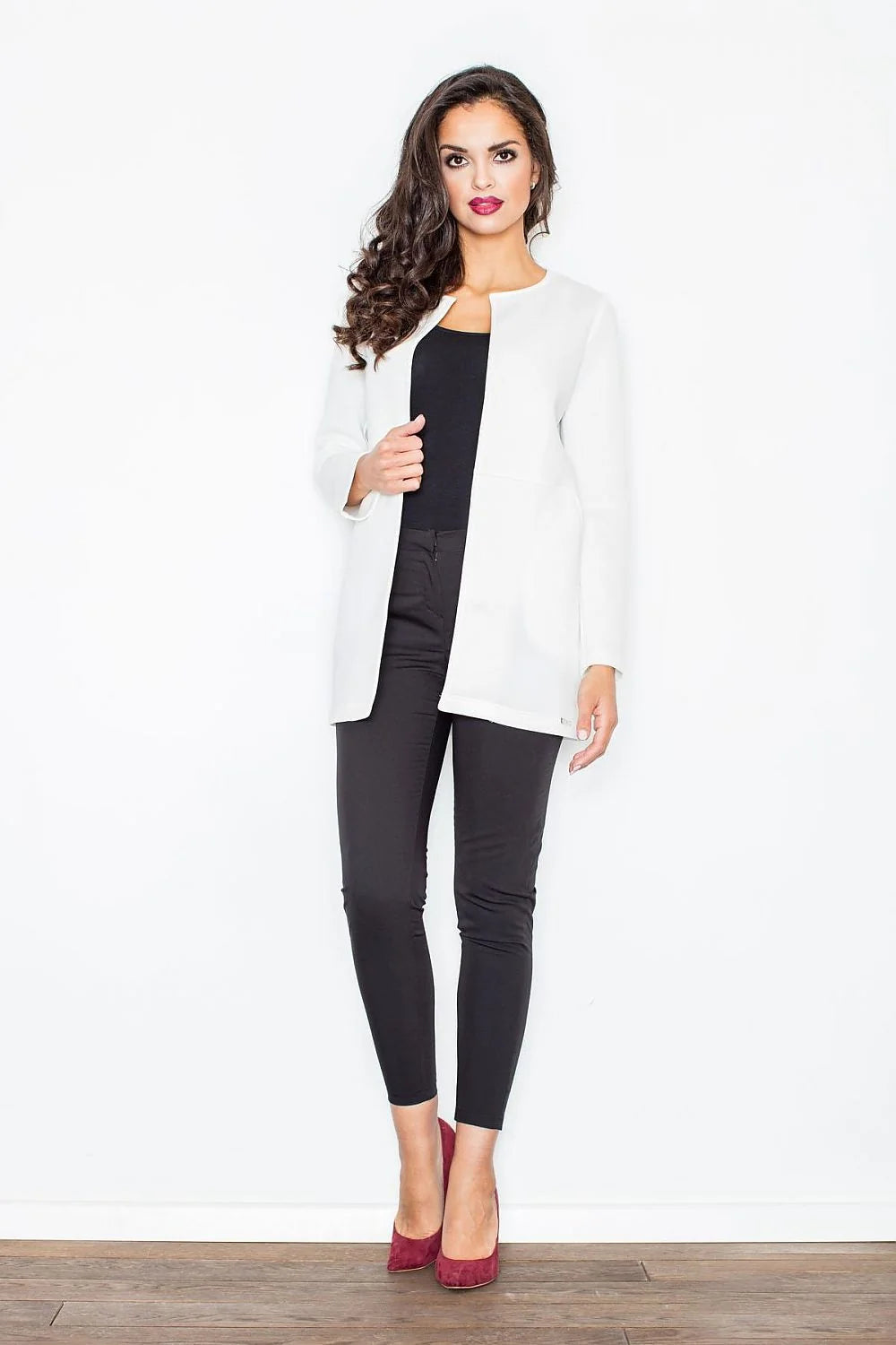 Veste grise coton classique coupe droite élégante confort quotidien mode féminine décontractée chic